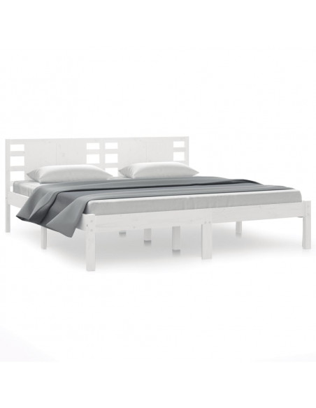 Giroletto Bianco in Legno Massello di Pino 200x200 cm
