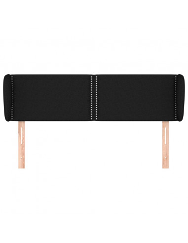 Testiera ad Orecchio Nera 147x23x78/88 cm in Tessuto