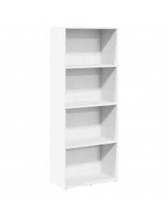 Libreria Bianca 60x30x152 cm in Legno Multistrato 2