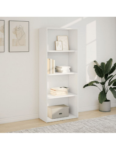 Libreria Bianca 60x30x152 cm in Legno Multistrato