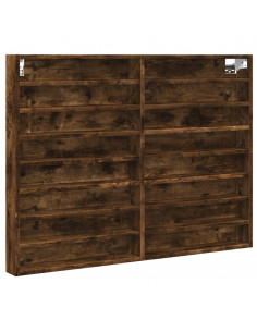 Armadietto Vetrina Rovere Fumo 100x8,5x75 cm Legno Multistrato 2