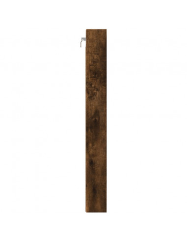 Armadietto Vetrina Rovere Fumo 100x8,5x75 cm Legno Multistrato