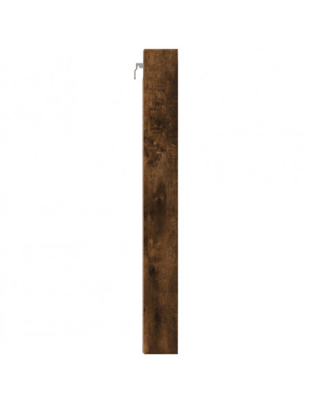 Armadietto Vetrina Rovere Fumo 100x8,5x75 cm Legno Multistrato