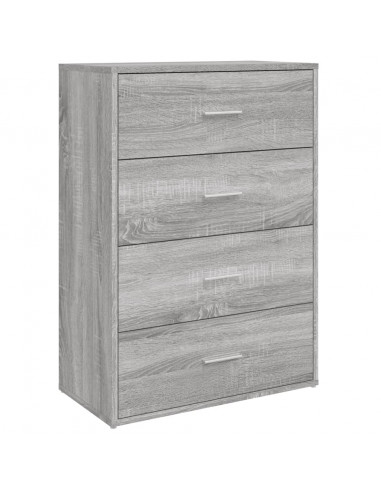 Credenze 2 pz Grigio Sonoma 60x31x84 cm in Legno Multistrato