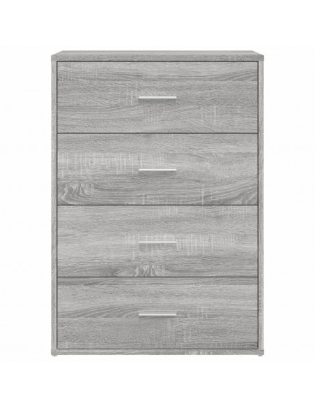 Credenze 2 pz Grigio Sonoma 60x31x84 cm in Legno Multistrato