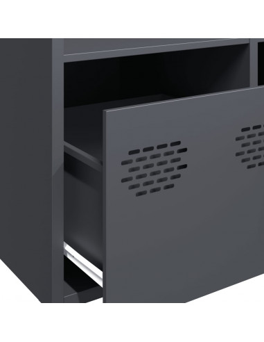Credenza Antracite 68x39x103,5 cm Acciaio