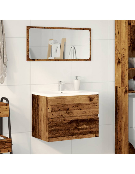 Mobile da Bagno Legno Antico 60x38,5x45 cm in Truciolato