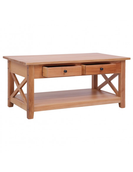 Tavolino da Caffè 100x55x46 cm Legno Massello di Mogano