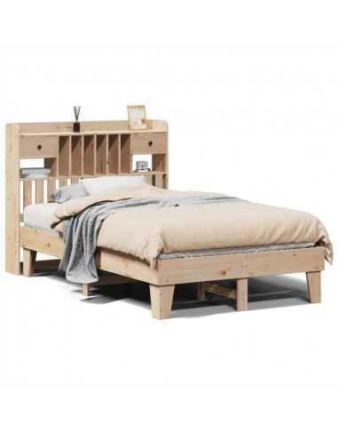 Letto senza Materasso 135x190 cm in Legno Massello di Pino