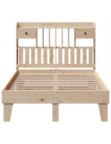 Letto senza Materasso 135x190 cm in Legno Massello di Pino