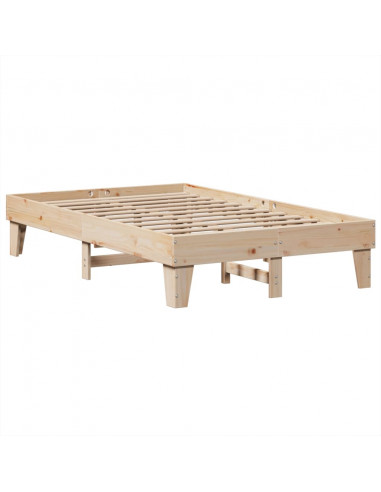 Letto senza Materasso 135x190 cm in Legno Massello di Pino