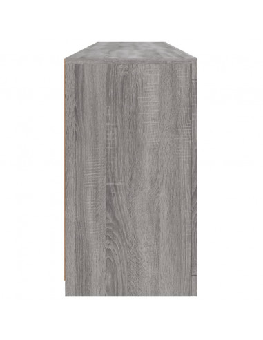 Credenza con Luci LED Grigio Sonoma 162x37x67 cm