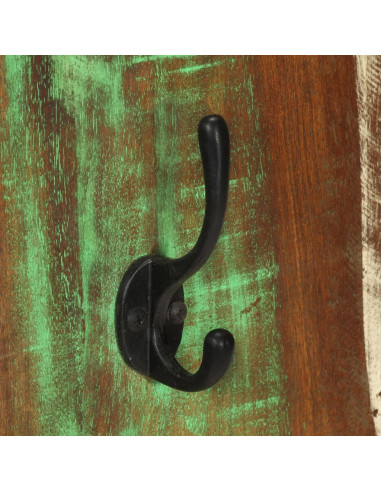 Appendiabiti a Parete 2pz 36x3x110cm Legno Massello di Recupero