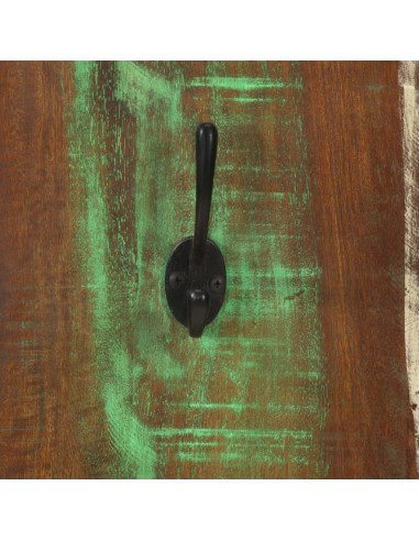 Appendiabiti a Parete 2pz 36x3x110cm Legno Massello di Recupero