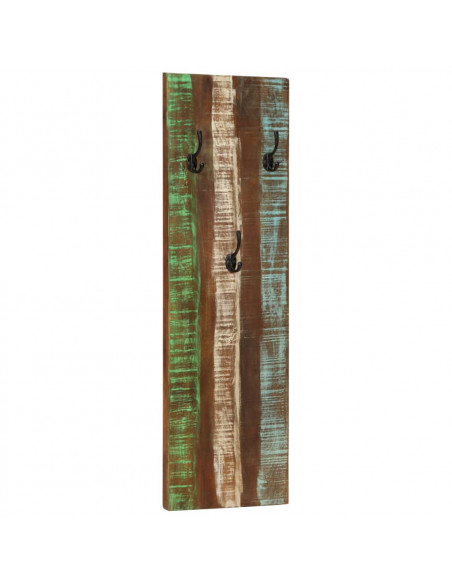 Appendiabiti a Parete 2pz 36x3x110cm Legno Massello di Recupero