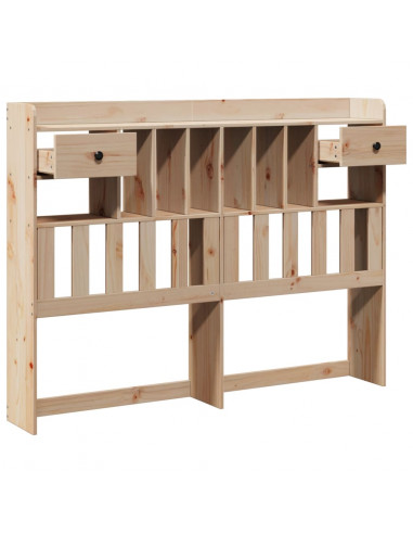 Testiera con Ripiani 150 cm in Legno Massello di Pino