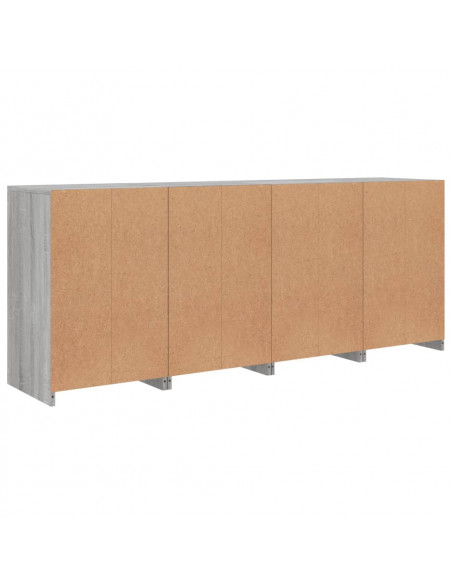Credenza con Luci LED Grigio Sonoma 164x37x67 cm