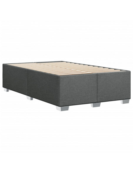 Giroletto a Molle con Materasso Grigio Scuro 120x190cm Tessuto