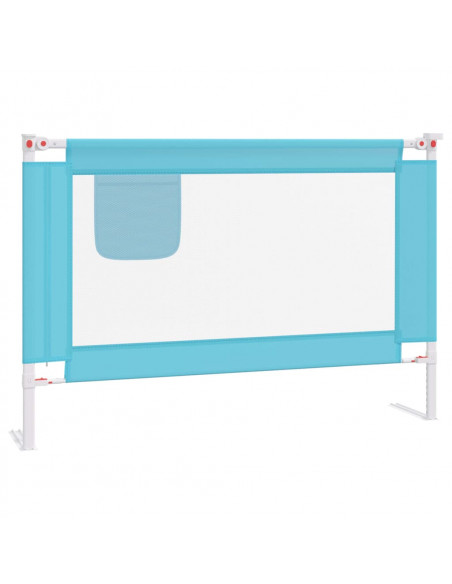 Sponda Letto di Sicurezza per Bambini Blu 100x25 cm in Tessuto