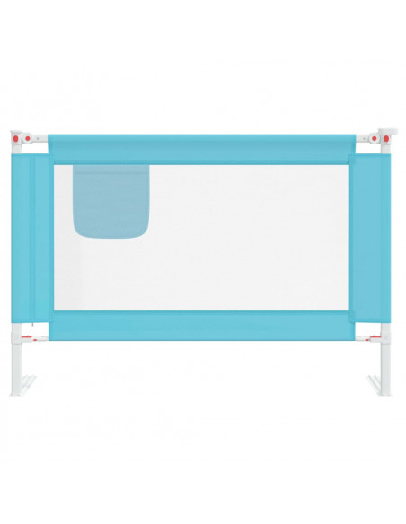 Sponda Letto di Sicurezza per Bambini Blu 100x25 cm in Tessuto