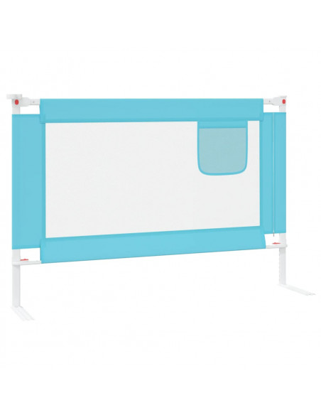 Sponda Letto di Sicurezza per Bambini Blu 100x25 cm in Tessuto