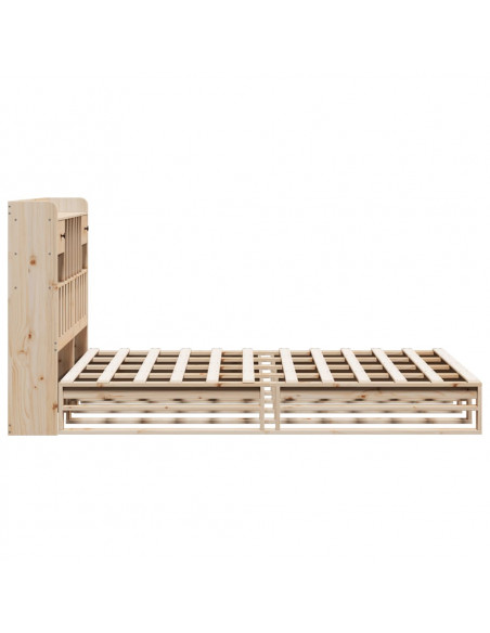 Letto Libreria senza Materasso 150x200 cm in Legno di Pino