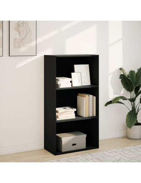 Libreria Nera 60x30x114 cm in Legno Multistrato