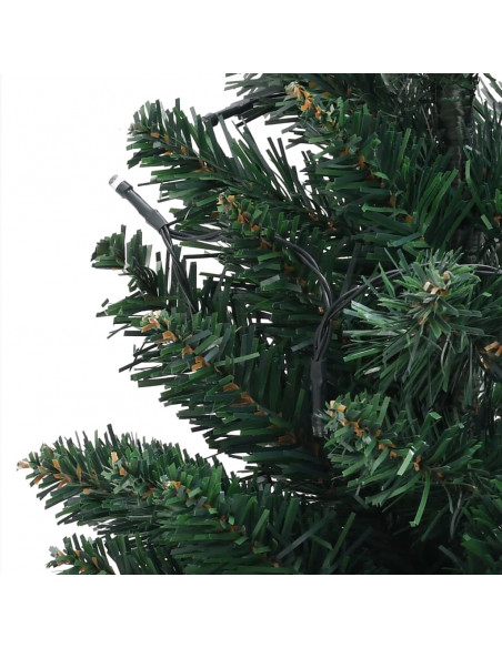 Albero di Natale Preilluminato con Supporto Verde 90 cm in PVC