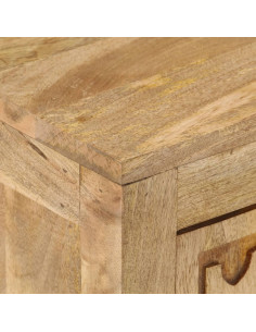 Comodino 40x30x50 cm in Legno Massello di Mango