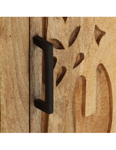 Comodino 40x30x50 cm in Legno Massello di Mango