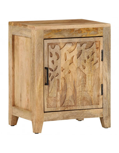 Comodino 40x30x50 cm in Legno Massello di Mango