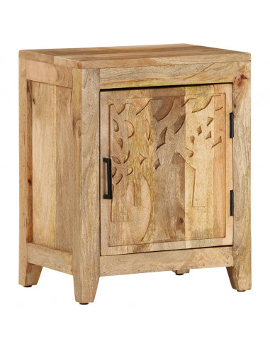 Comodino 40x30x50 cm in Legno Massello di Mango