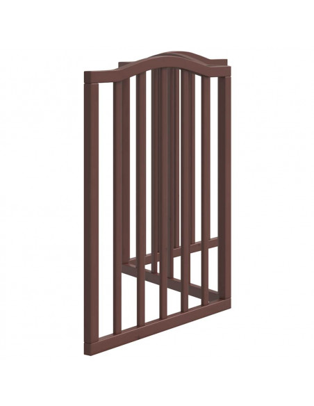 Cancello Cani Pieghevole 3 Pannelli Rovere Marrone 150cm Pioppo