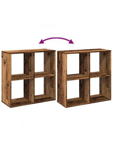 Libreria Divisorio Legno Vecchio 69,5x29x69,5 cm in Truciolato