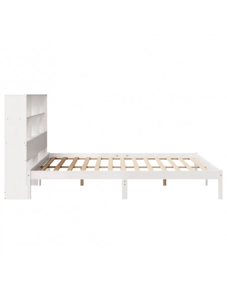 Letto Libreria senza Materasso Bianco 200x200 cm Legno di Pino