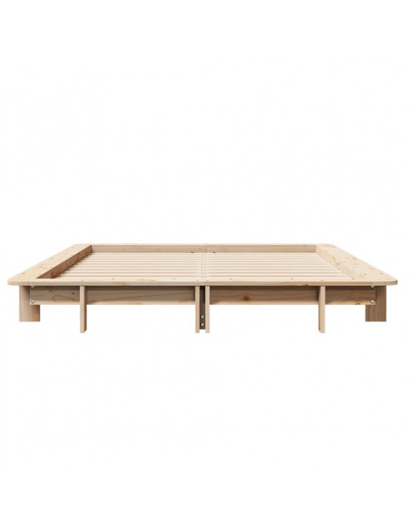 Letto senza Materasso 120x190 cm in Legno Massello di Pino