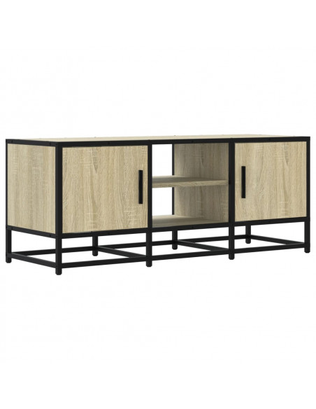 Mobile TV Rovere Sonoma 100x35x41 cm Legno Multistrato Metallo