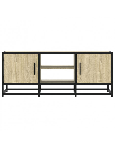 Mobile TV Rovere Sonoma 100x35x41 cm Legno Multistrato Metallo