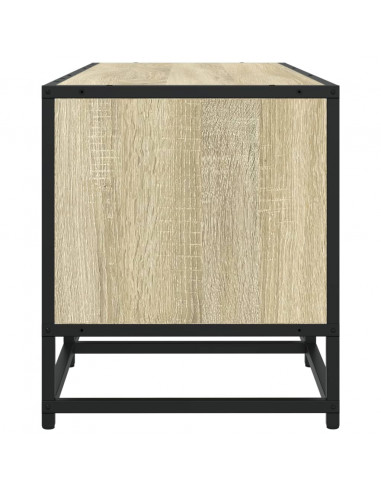 Mobile TV Rovere Sonoma 100x35x41 cm Legno Multistrato Metallo