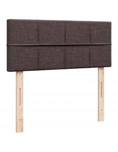 Giroletto a Molle con Materasso Marrone Scuro 120x190cm Tessuto 2