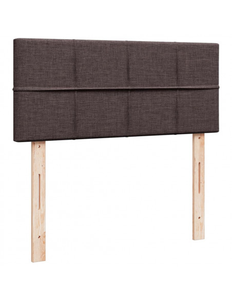 Giroletto a Molle con Materasso Marrone Scuro 120x190cm Tessuto