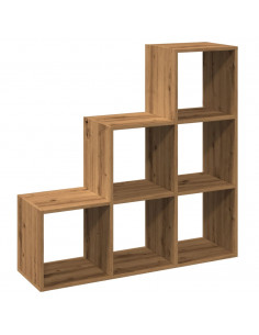 Libreria Divisorio 3Piani Rovere Artigianale 99x29x99Truciolato 2