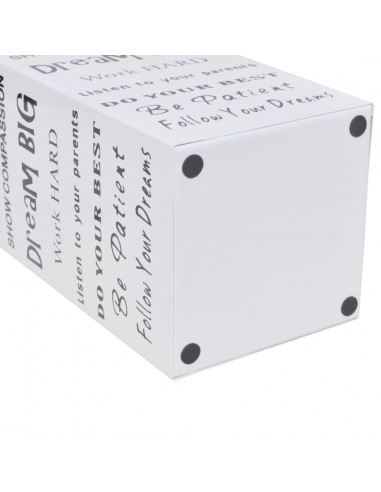 Portaombrelli Bastoni Passeggio Quadrato Acciaio 48,5 cm Bianco