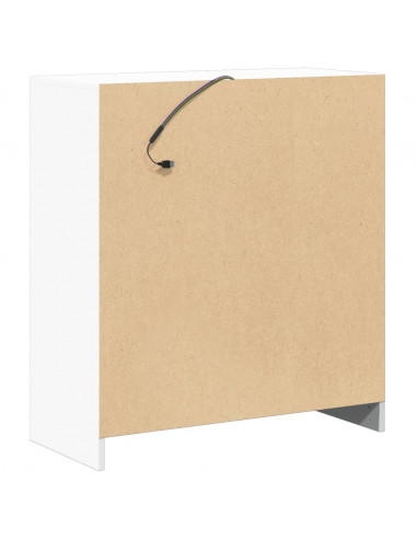 Credenza con LED Bianca 77x34x85 cm in Legno Multistrato