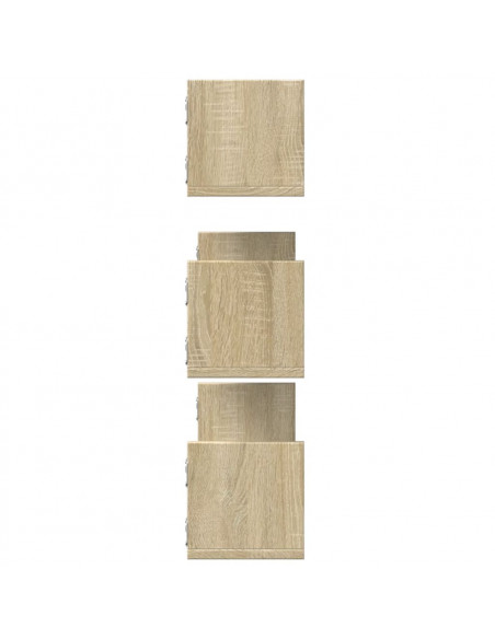Mensole a Parete 3pz Rovere Sonoma 80x18x18 cm in Truciolato