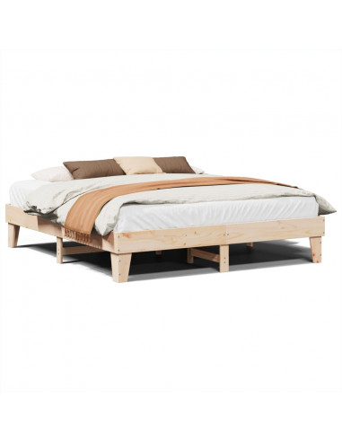 Letto senza Materasso 180x200 cm in Legno Massello di Pino