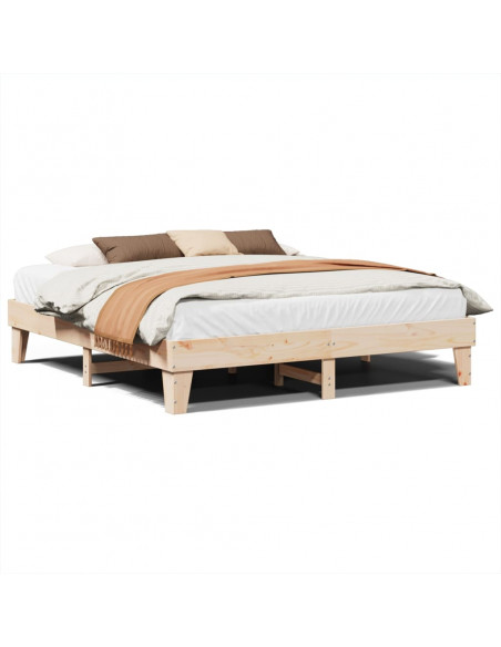 Letto senza Materasso 180x200 cm in Legno Massello di Pino