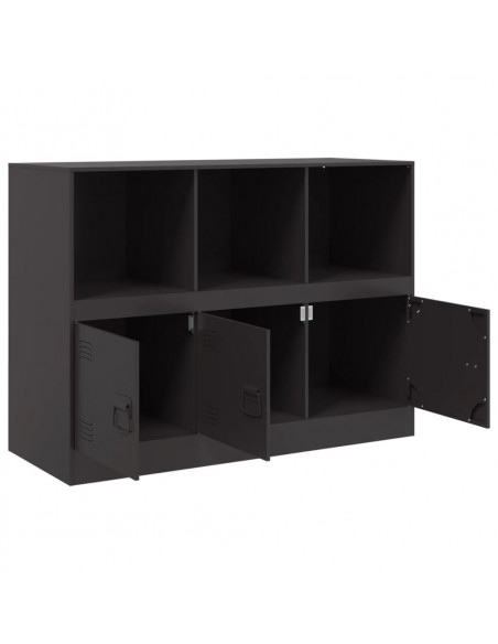 Credenza Nera 99x39x73 cm in Acciaio