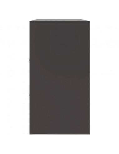 Credenza Nera 99x39x73 cm in Acciaio