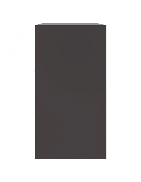 Credenza Nera 99x39x73 cm in Acciaio